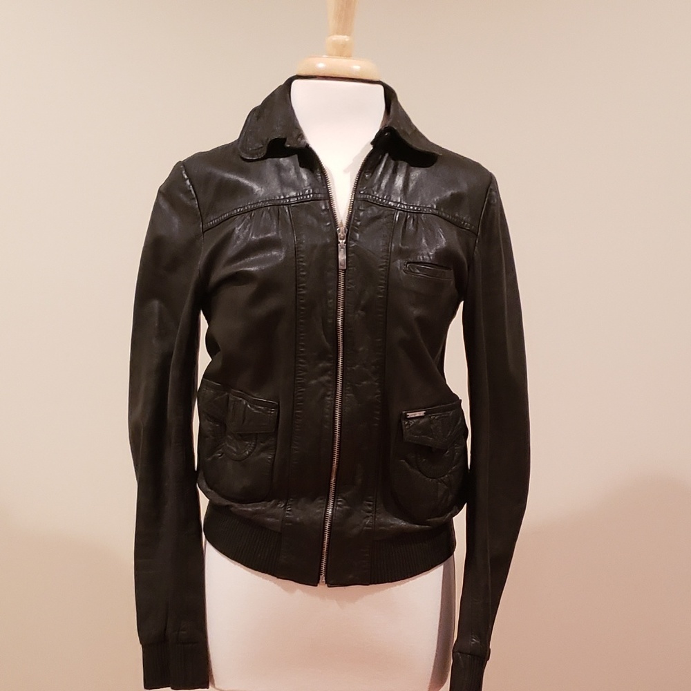 Liu Jo Soft black real leather jacket